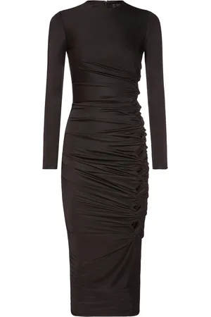 VERSACE Dua Lipa Twisted Jersey Cutout Dress