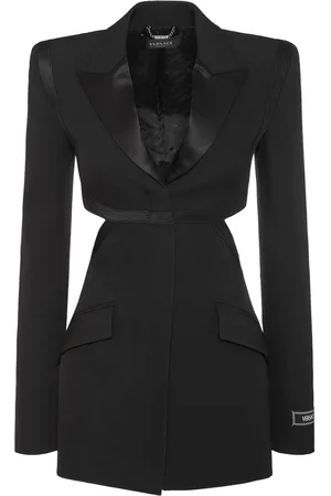 VERSACE Grain De Poudre Wool Cutout Jacket