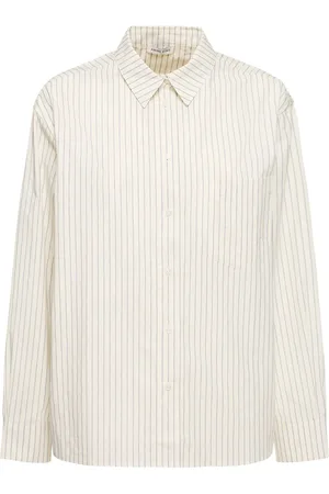ANINE BING Braxton Monogram Cotton Shirt