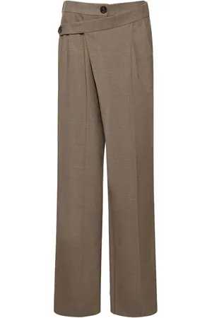 Peter Do Wool Blend Wrap Wide Pants