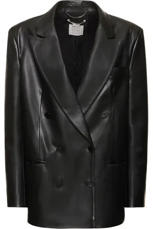 Stella McCartney Faux Leather Double Breast Over Jacket