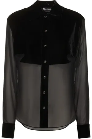 Tom Ford Velvet & Georgette Silk Shirt