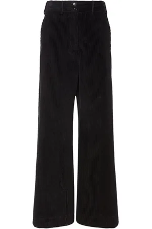 Etro Corduroy Cotton Mid Rise Wide Pants
