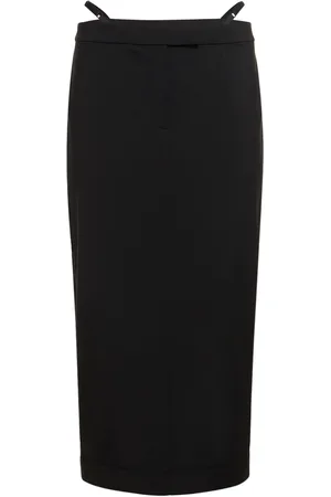 Alexander Wang Fitted Tech Long Skirt W/straps