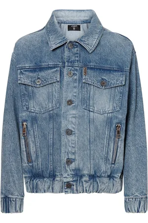 Balmain 70s Logo Cotton Denim Jacket