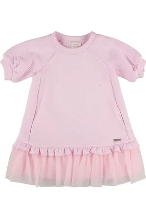 MONNALISA Cotton & Tulle Dress