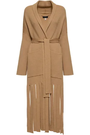 Alanui Maxi Fringe Knit Wool Long Coat