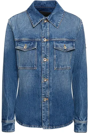 Paco rabanne Embellished Cotton Denim Shirt