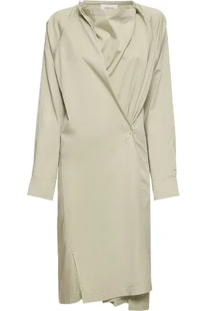 LEMAIRE Twisted Cotton Midi Shirt Dress