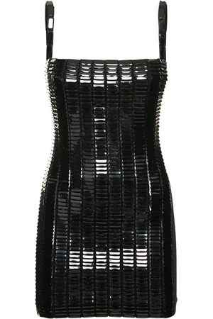 The Attico Rue Rectangular Sequined Mini Dress