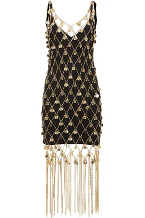 Paco rabanne Chain Fringed Midi Dress