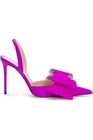 Mach & Mach 110mm Le Cadeau Satin Slingback Pumps