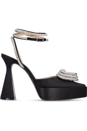 Mach & Mach 140mm Triple Heart Satin Platforms