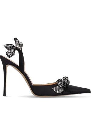 Mach & Mach 110mm Wonder Tulip Satin Slingback Pumps