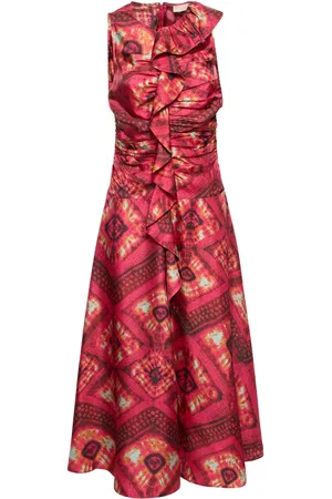 ULLA JOHNSON Othella Printed Silk Midi Dress