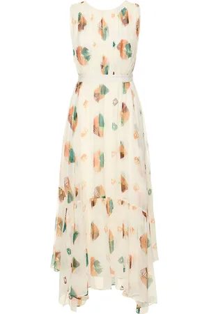 ULLA JOHNSON Sarai Printed Silk Midi Dress