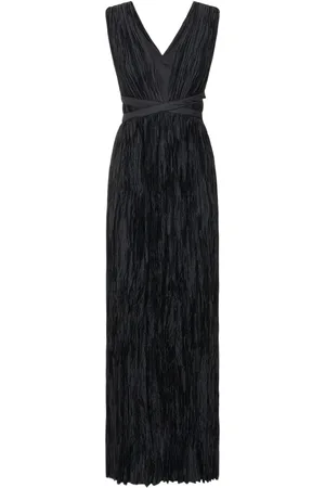 ULLA JOHNSON Mona Pleated Tech Long Gown