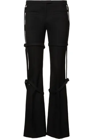 Courrèges Multi-strap Bootcut Wool Pants