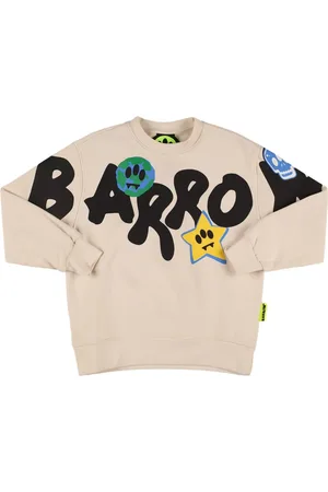 BARROW Printed Cotton Crewneck Sweatshirt