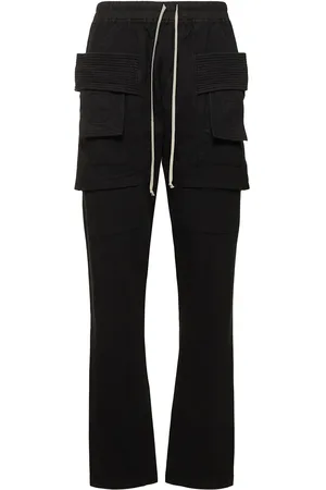 Rick Owens Creatch Cotton Drawstring Cargo Pants