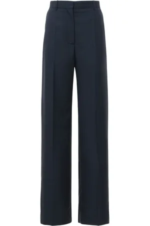 Lanvin High Waist Woven Wool & Mohair Pants