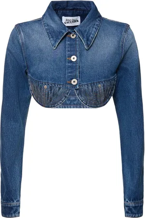 Jean Paul Gaultier Topstitched Denim Bolero Jacket