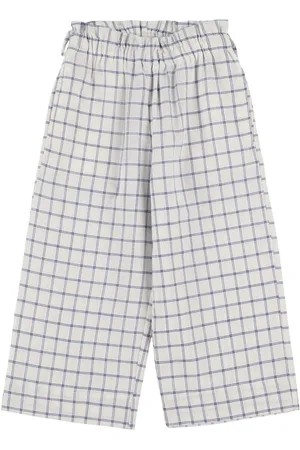Babe & Tess Check Cotton Blend Pants