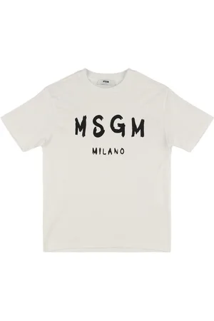 Msgm Printed Cotton Jersey T-shirt