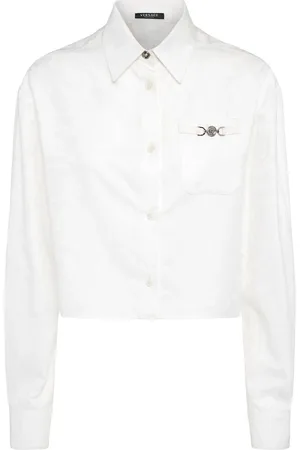 VERSACE Cotton Poplin Crop Shirt