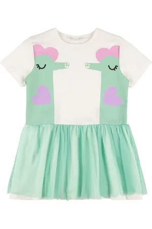Stella McCartney Cotton Jersey & Tulle Dress