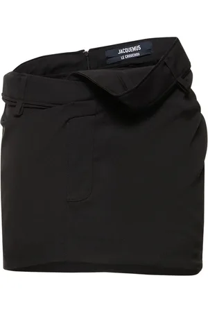 Jacquemus La Mini Jupe Bahia Wool Crepe Mini Skirt