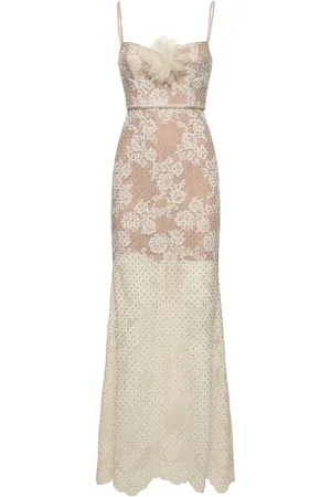 Self-Portrait Embellished Lace Maxi Dress
