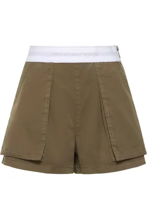 Alexander Wang High Waist Cotton Cargo Shorts
