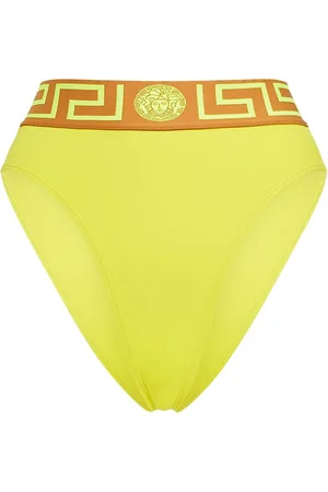 VERSACE Greca Lycra High Rise Bikini Bottoms