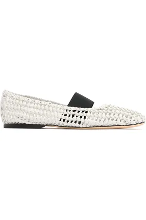 Msgm 10mm Leather Mesh Ballerinas