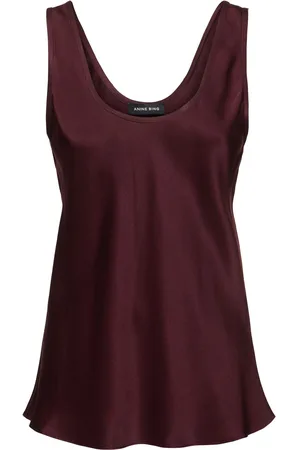 ANINE BING Lea Silk Tank Top