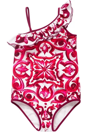 Dolce & Gabbana Majolica Print Lycra One Piece Swimsuit