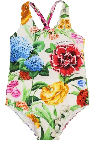 Dolce & Gabbana Flower Printed One Piece Swimsuit