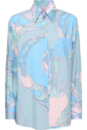 Puccini Orchid Print Poplin Shirt