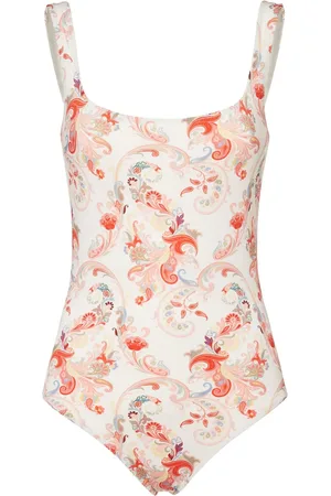 Etro Printed Lycra Cutout One Piece Swimsuit