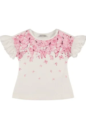 MONNALISA Printed Cotton Blend Jersey T-shirt