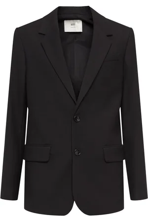 Ami Single Breasted Wool Gabardine Blazer