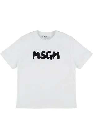 Msgm Printed Cotton Jersey T-shirt