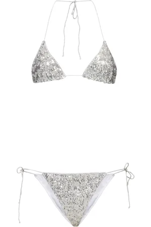 Oseree Sequined Triangle Bikini