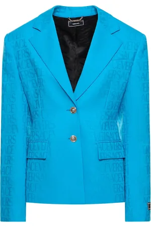 VERSACE Logo Jacquard Wool Jacket