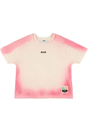 Msgm Airbrush Effect Cotton Jersey T-shirt