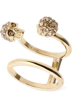 Alexander McQueen Double Skull Stacked Ring