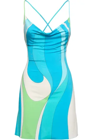 Puccini Printed Satin Jersey Mini Dress