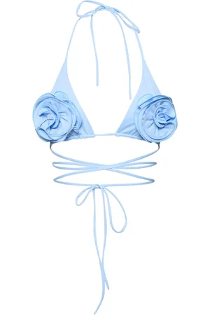 MAGDA BUTRYM 3d Flower Tech Triangle Bikini Top