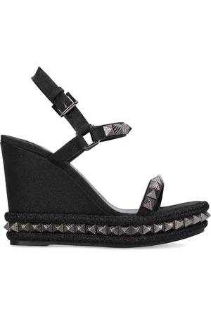 Christian Louboutin 110mm Pyraclou Glittered Wedges